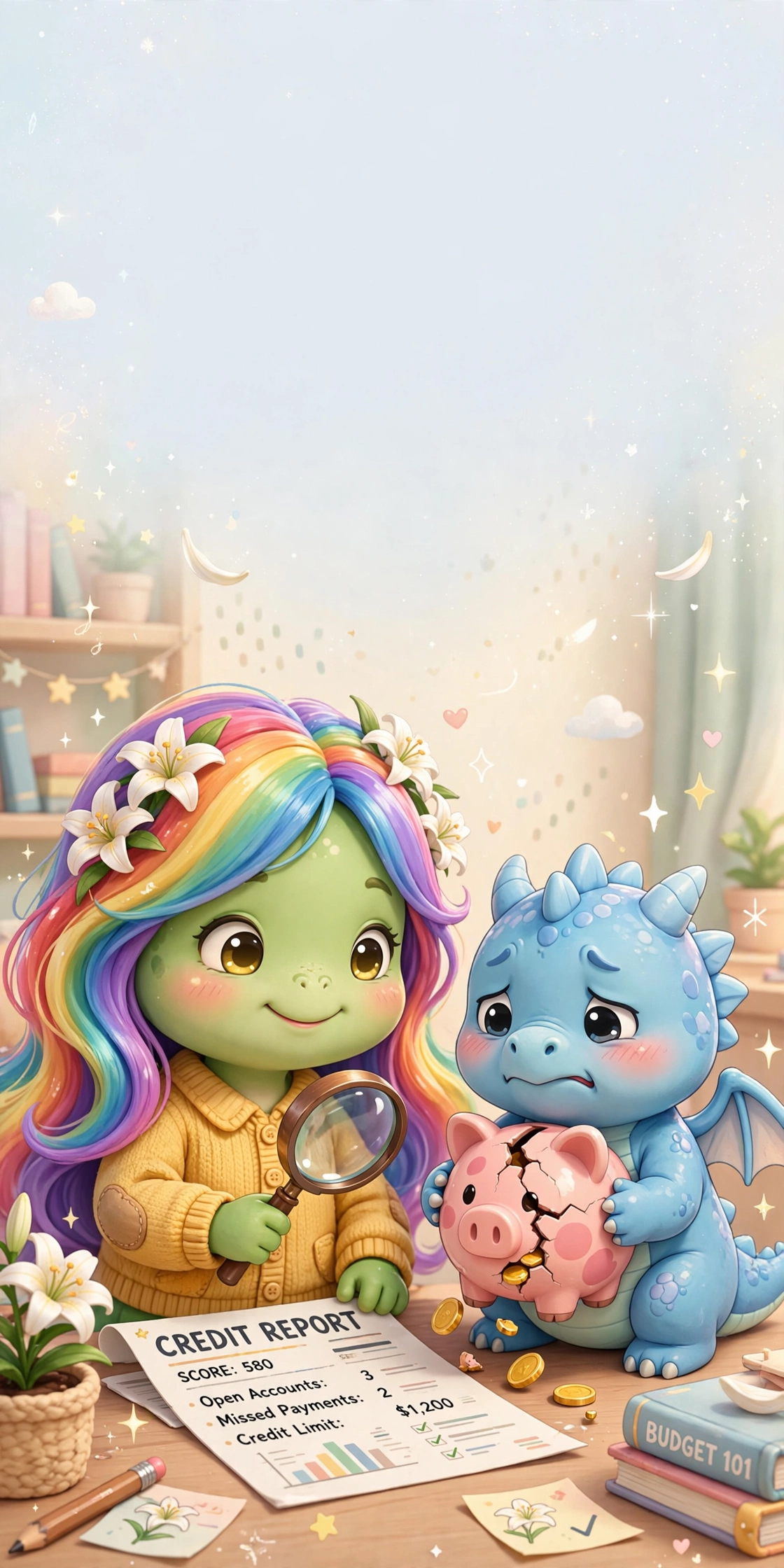 Lily and Ruckus — your credit repair mascots